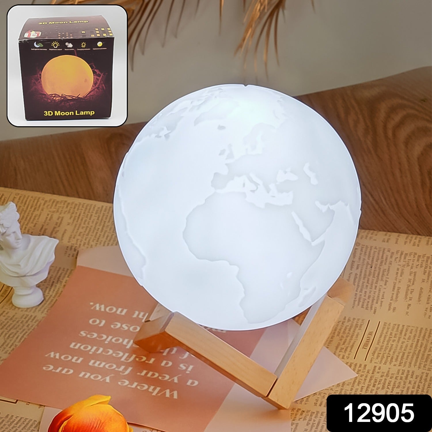 3D Moon Night Lamp with Stand 3D Moon Night Lamp with Stand